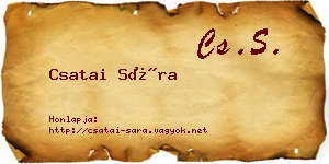Csatai Sára névjegykártya